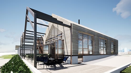 Images de synthèse du futur restaurant de Reculée