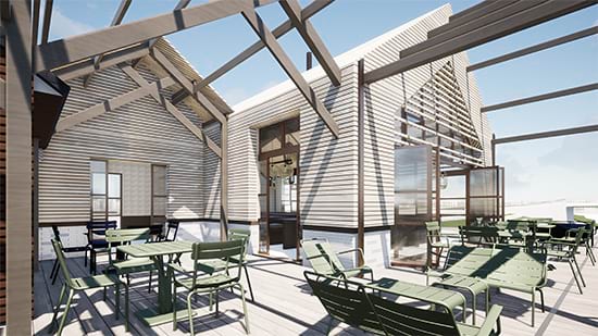 Images de synthèse du futur restaurant de Reculée