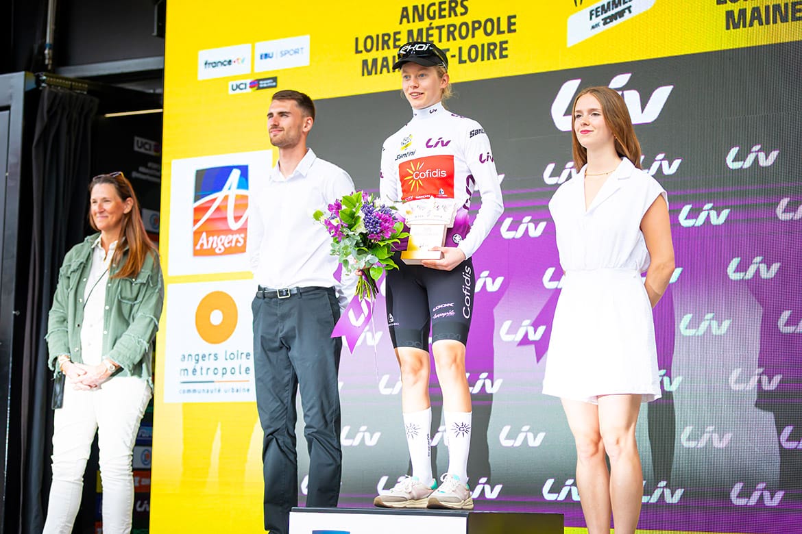 Arrivée de la troisième étape du Tour de France Femmes à Angers, lundi 28 juillet 2025.