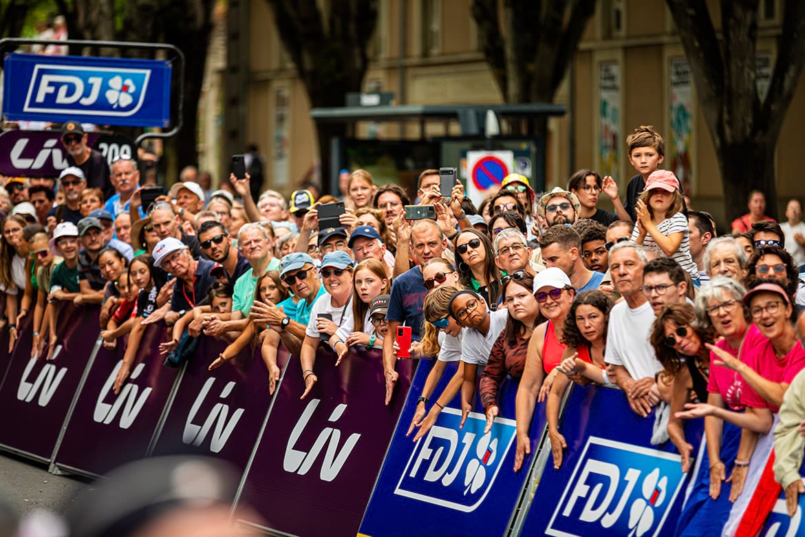 Arrivée de la troisième étape du Tour de France Femmes à Angers, lundi 28 juillet 2025.