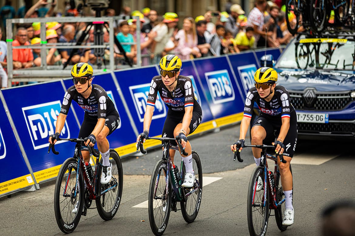 Arrivée de la troisième étape du Tour de France Femmes à Angers, lundi 28 juillet 2025.