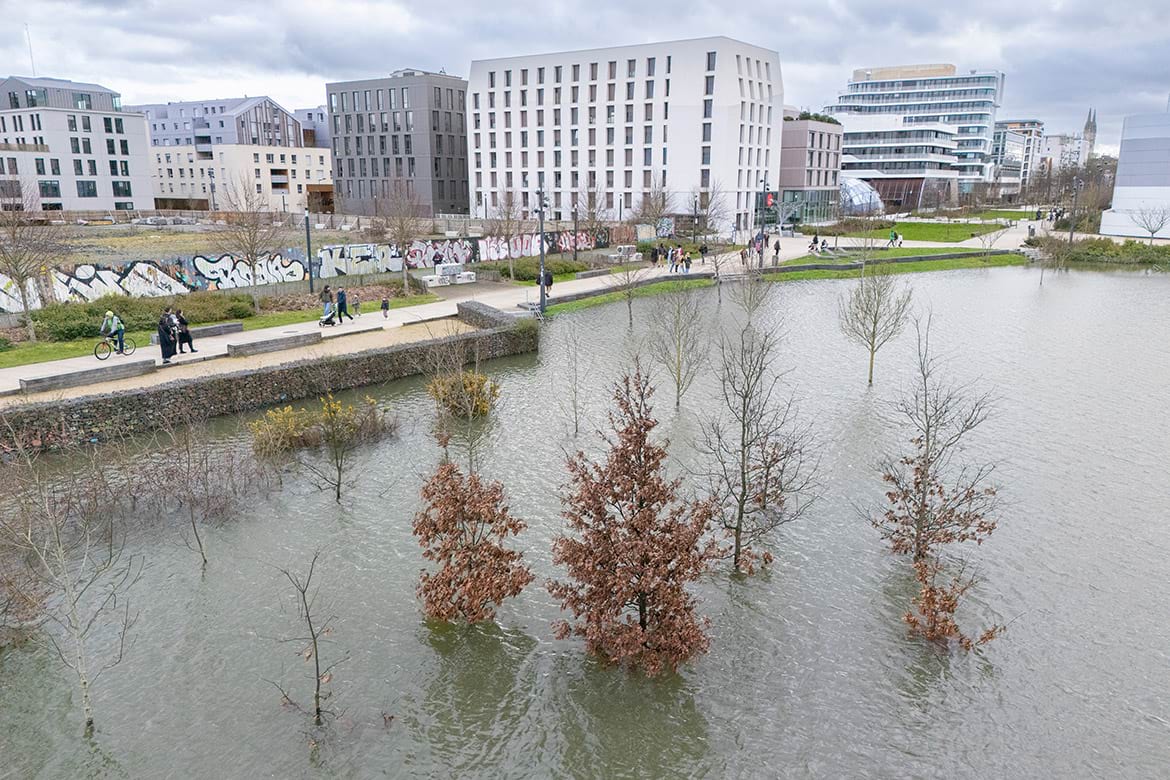 Les inondations &agrave; Angers en f&eacute;vrier 2026.