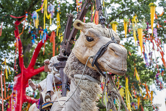 photo d'une marionnette de chameau géante