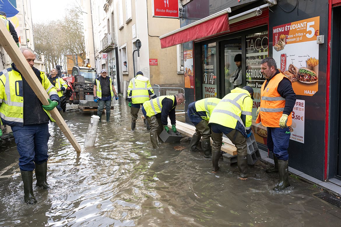 Les inondations &agrave; Angers en f&eacute;vrier 2026.