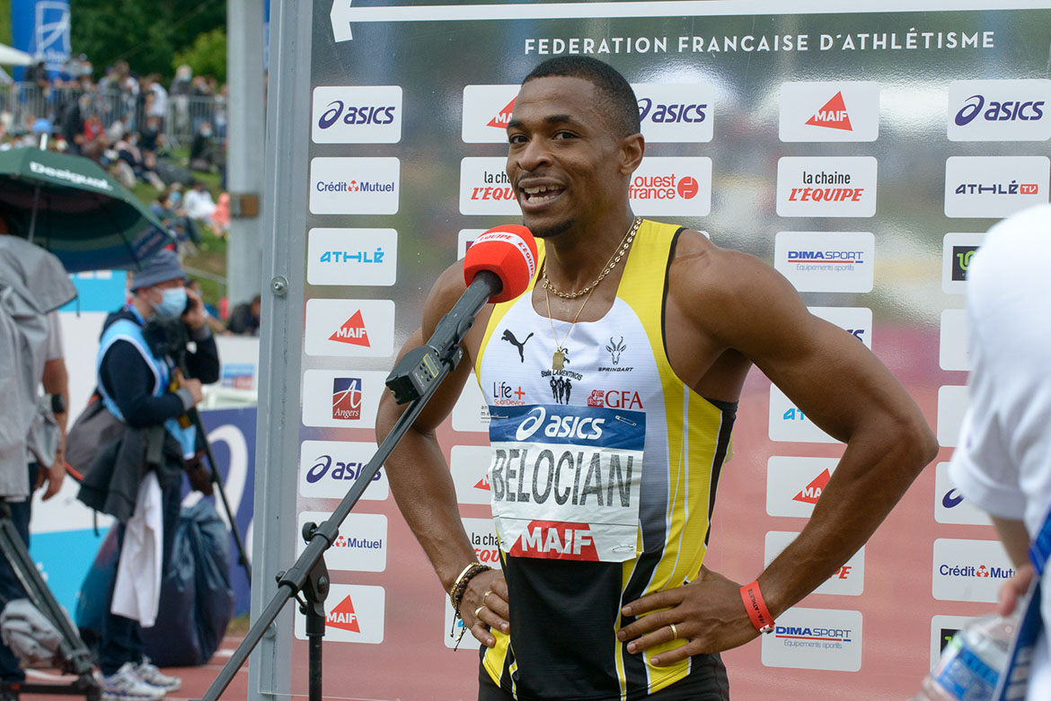 Photo de Wilhem Belocian apr&egrave;s sa victoire