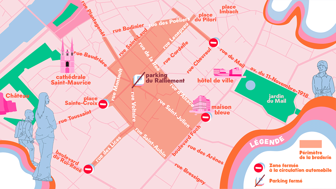 Plan d'implantation de la braderie