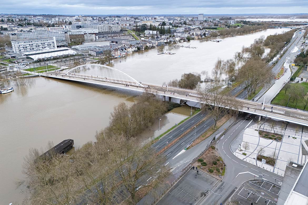 Les inondations &agrave; Angers en f&eacute;vrier 2026.