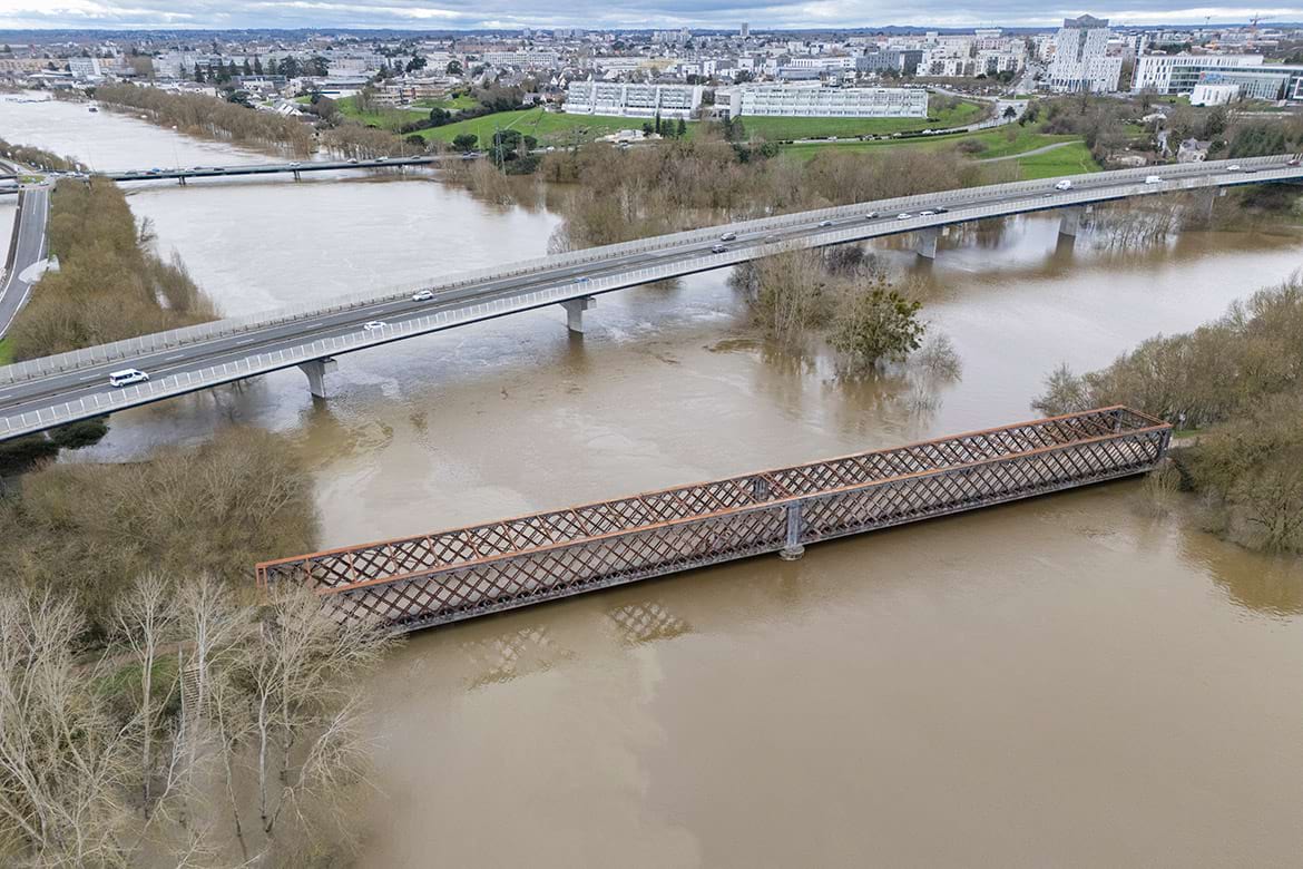 Les inondations &agrave; Angers en f&eacute;vrier 2026.