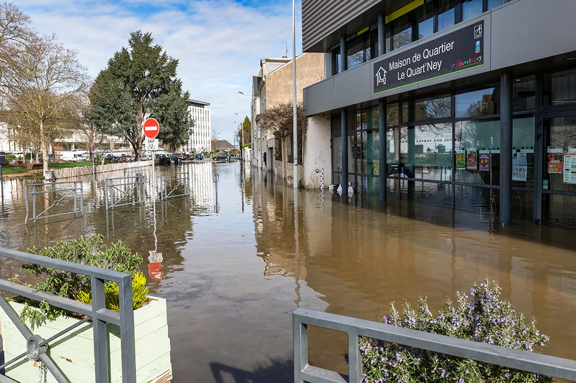 Les inondations &agrave; Angers en f&eacute;vrier 2026.