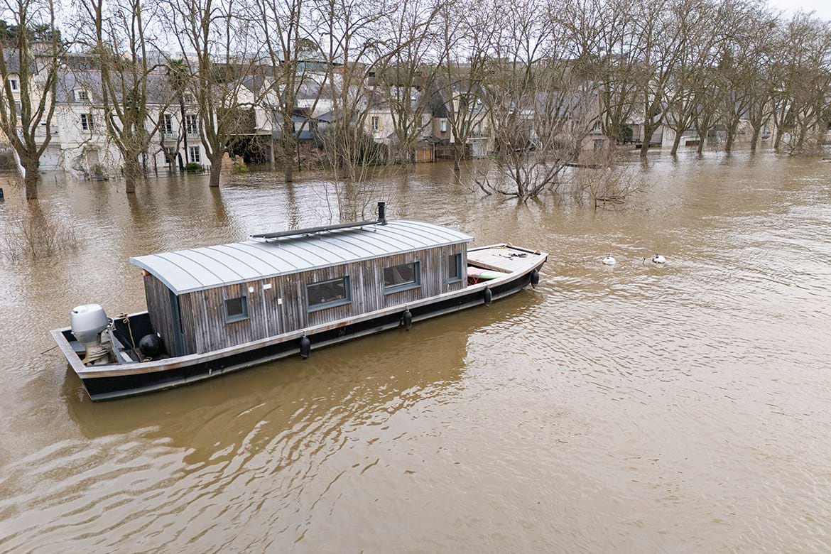 Les inondations &agrave; Angers en f&eacute;vrier 2026.