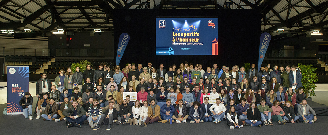 Photos des sportifs mis à l'honneur en 2022 par la Ville d'Angers.