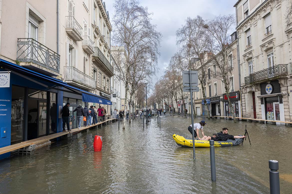 Les inondations &agrave; Angers en f&eacute;vrier 2026.