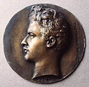 Bronze repr&eacute;sentant Th&eacute;odore Pavie.