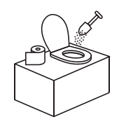 Pictogramme "toilettes s&egrave;ches"