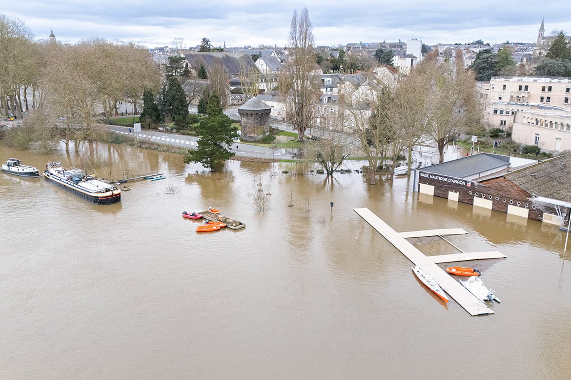 Les inondations &agrave; Angers en f&eacute;vrier 2026.