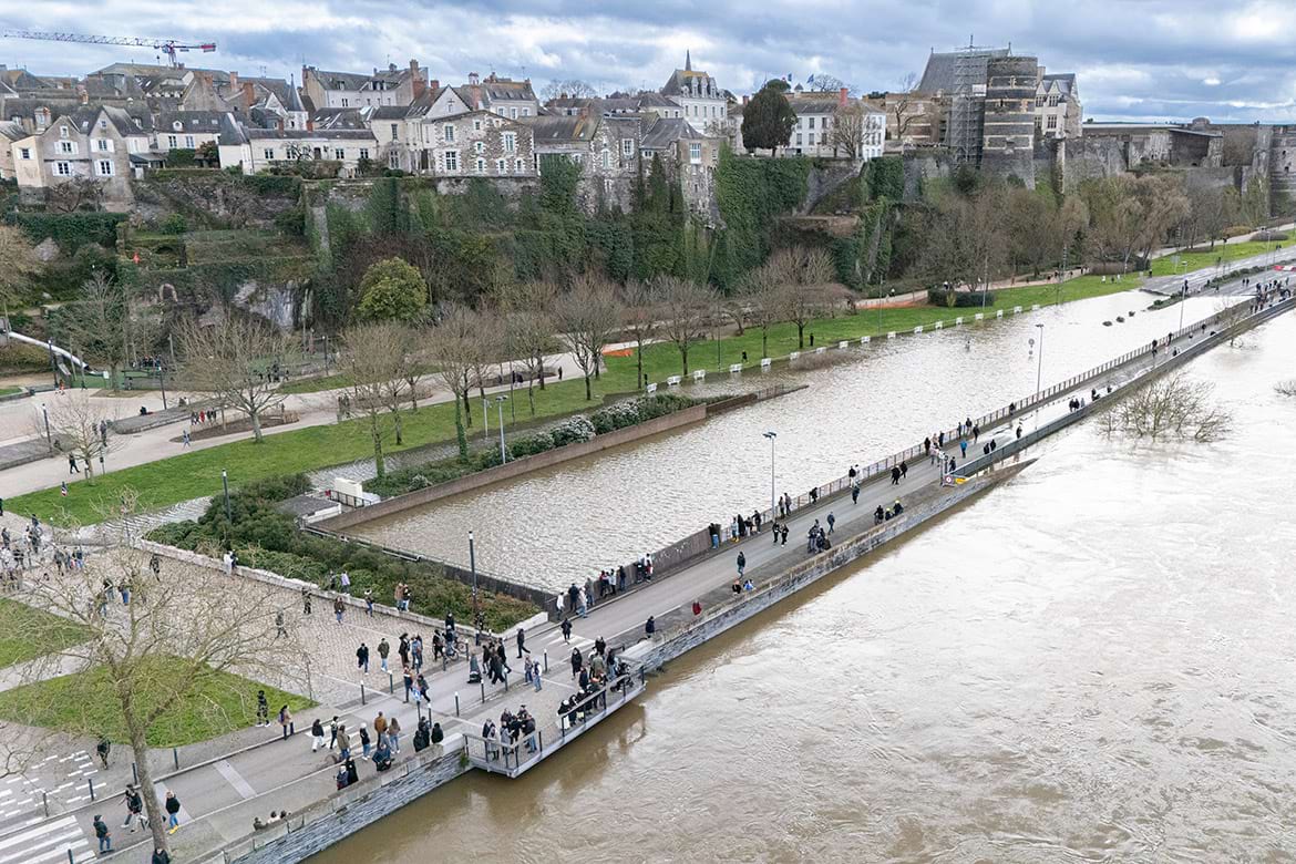Les inondations &agrave; Angers en f&eacute;vrier 2026.