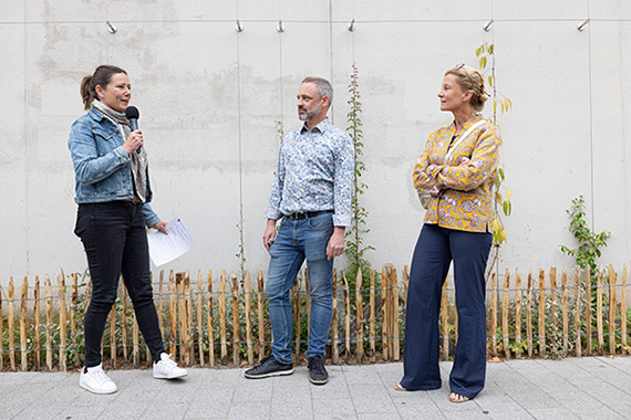 Inauguration du projet "Nos rues se mettent au vert" dans le cadre du Budget participatif de la Ville d'Angers.