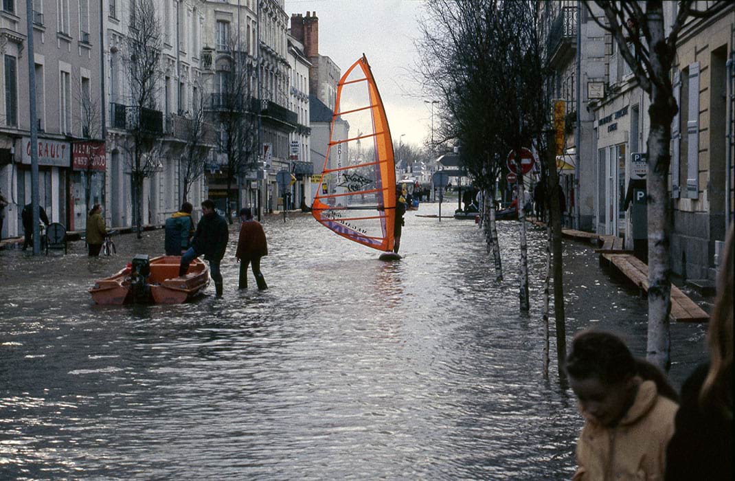 La crue de 1995 à Angers.
