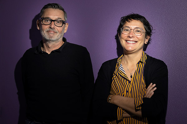 Portrait de Mélanie Alaitru et Stéphane Martin.