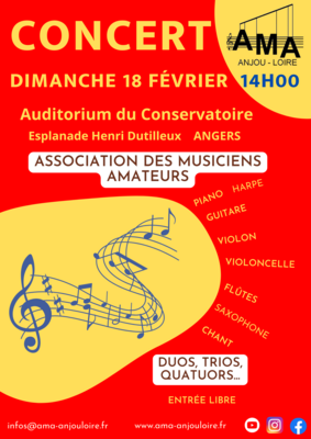 Concert des musiciens de l'AMA Anjou-Loire