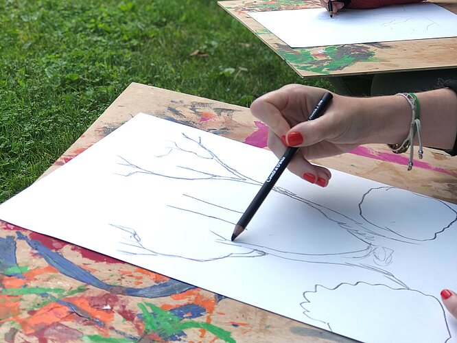 Atelier pastel au jardin