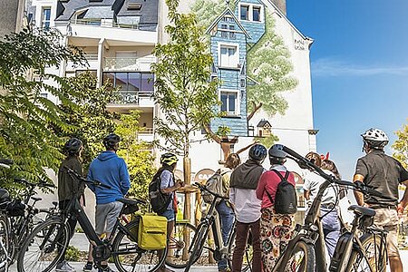 Visite à vélo des fresques d'Echappées d'Art